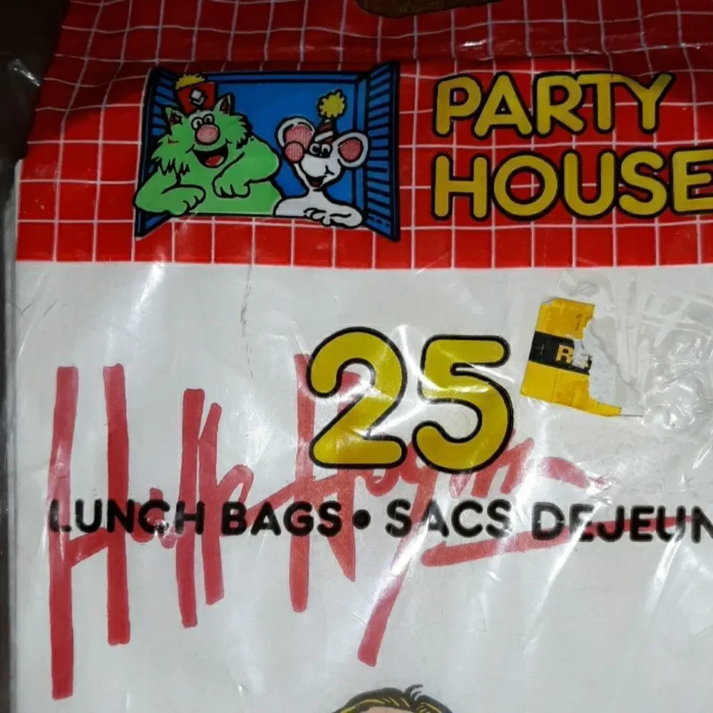 NOS Hollywood Hulk Hogan WWF WWE WCW 1991 Party House‎ 25 Wrestling Lunch Bags